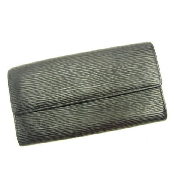 Louis Vuitton long Wallet bifold Pochette Porte Monnaie Epi Noir Black - Picture 1 of 6